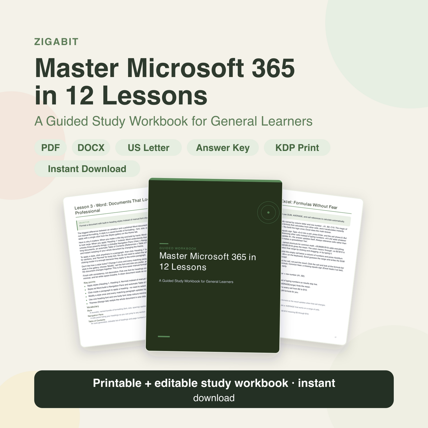 Master Microsoft 365 in 12 Lessons — Guided Workbook