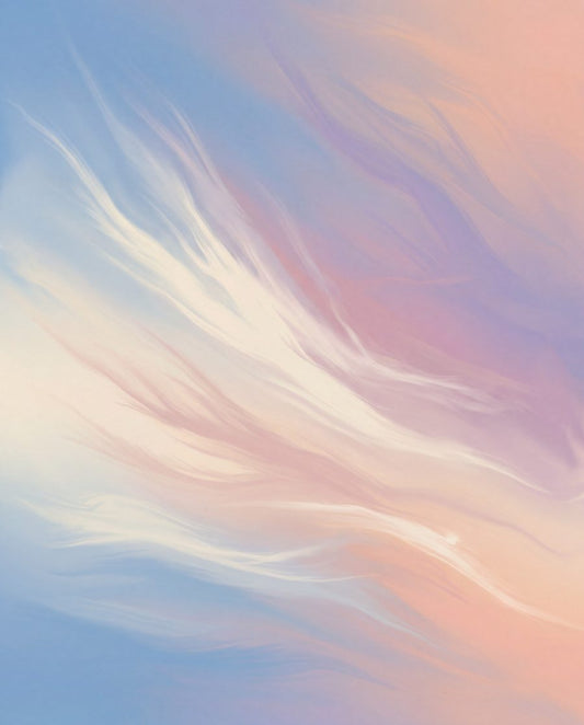 Cirrus Veil Drift | Dreamy Gradient Printable Wall Art Print by Halcyon Skies — print preview