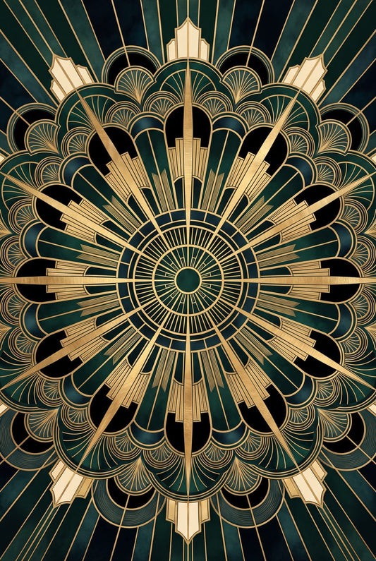 Sunburst Crown | Art Deco Maximal Printable Wall Art Print by Marrow & Gold — print preview