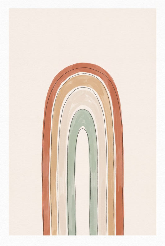 Layered Arches | Boho Neutral Printable Wall Art Print by Saffron & Sage — print preview