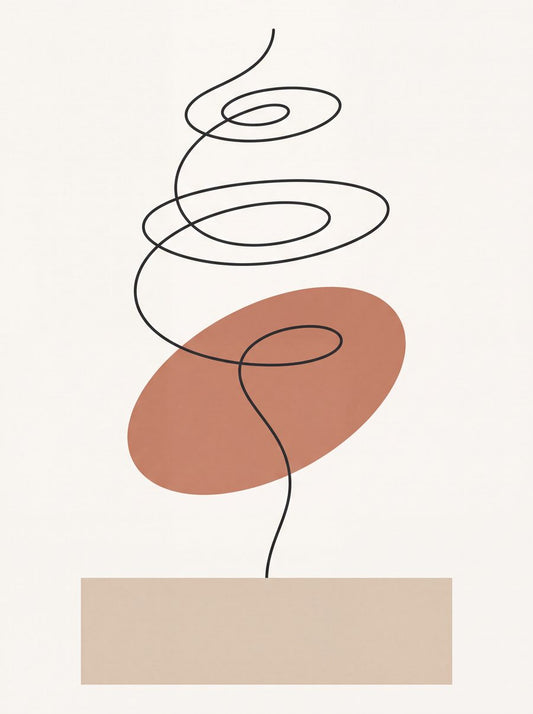 Rising Incense Coil | Abstract Minimal Printable Wall Art Print by Form & Field — print preview