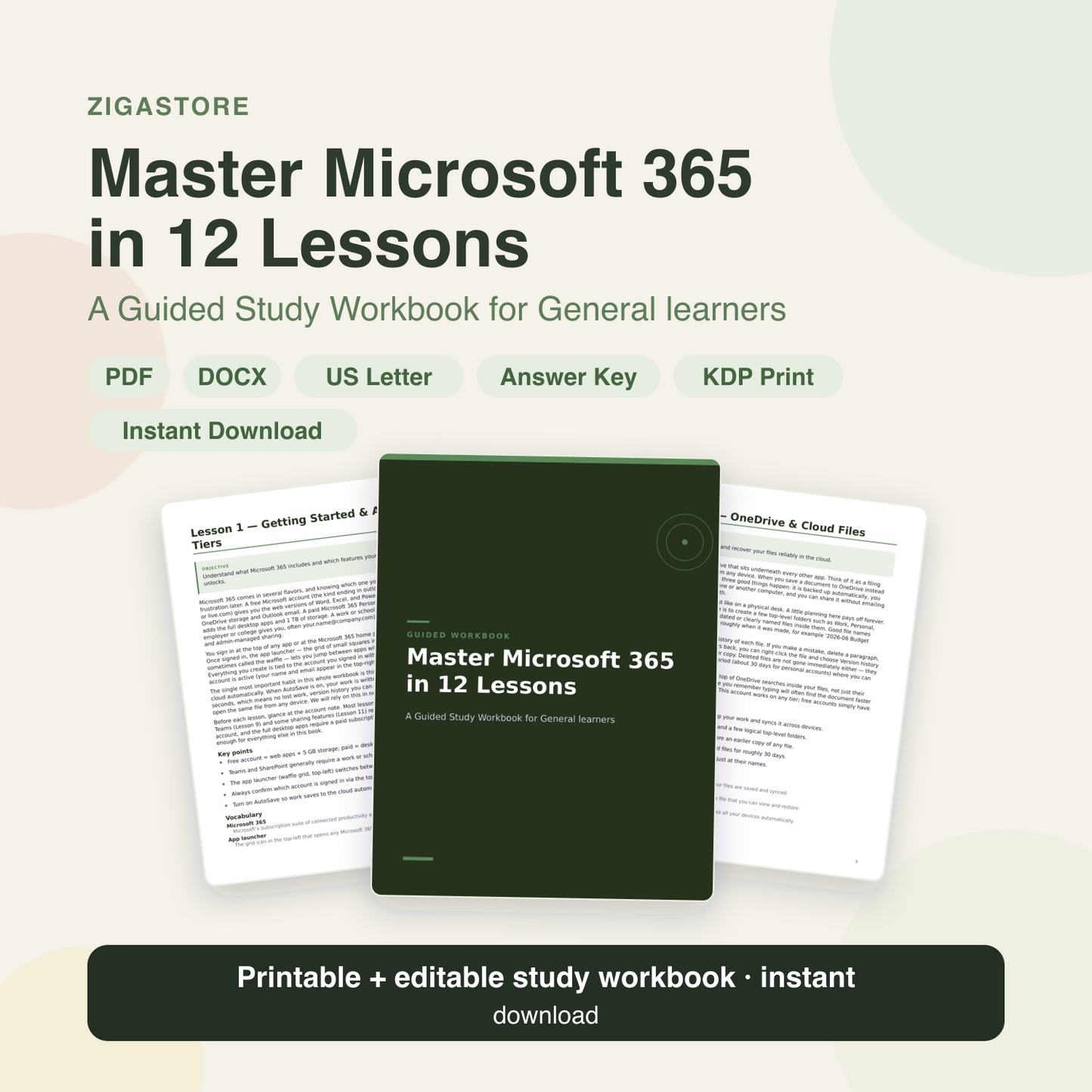 Master Microsoft 365 in 12 Lessons — Hands-On Workbook