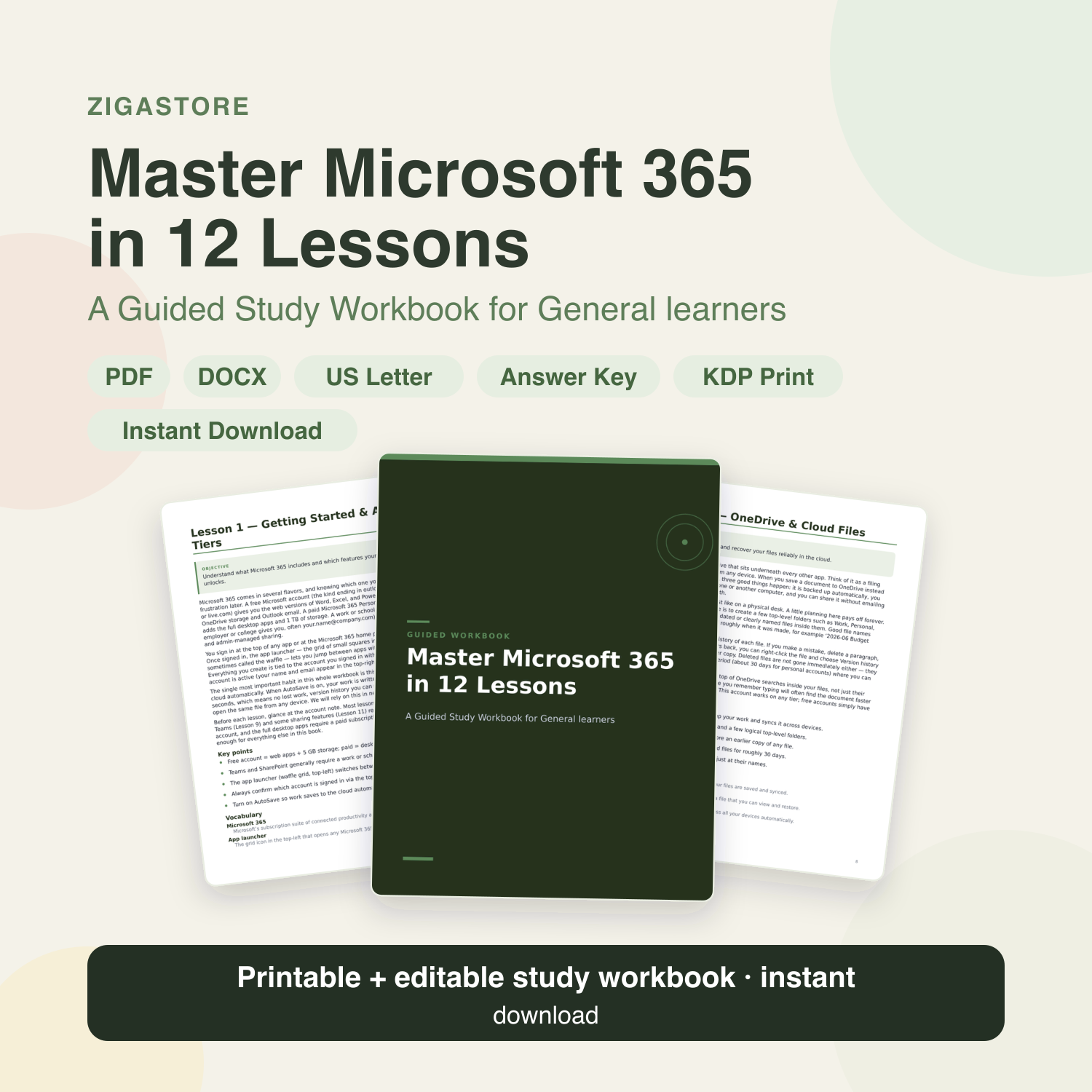 Master Microsoft 365 in 12 Lessons — Hands-On Workbook