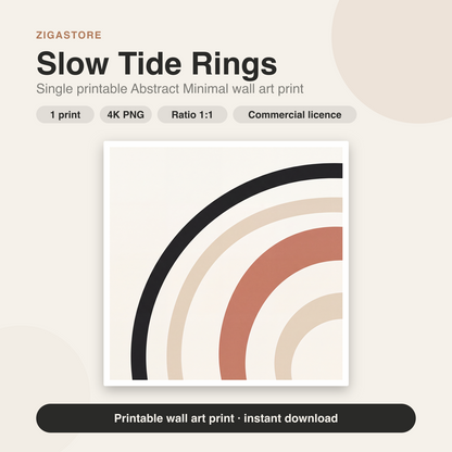 Slow Tide Rings | Abstract Minimal Printable Wall Art Print by Form & Field