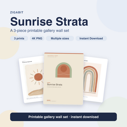 Sunrise Strata Boho Gallery Wall Set by Saffron & Sage