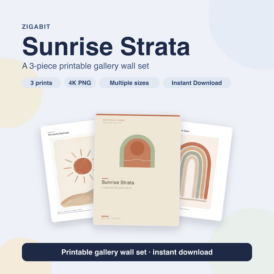 Sunrise Strata Boho Gallery Wall Set by Saffron & Sage