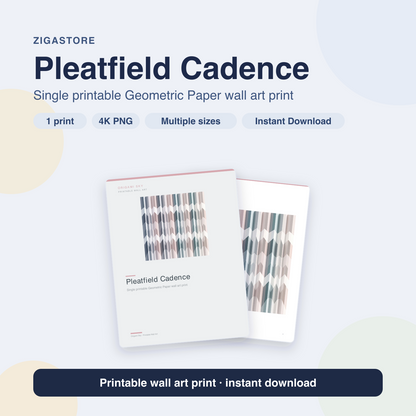 Pleatfield Cadence | Geometric Paper Printable Wall Art Print by Origami Sky