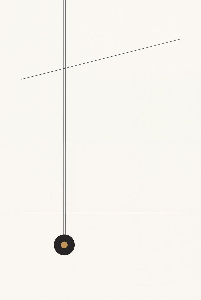 Plumbline & Cantilever | 3-Piece Abstract Minimal Office Wall Art by Form & Field — print preview shown framed at true scale in an illustrated room preview