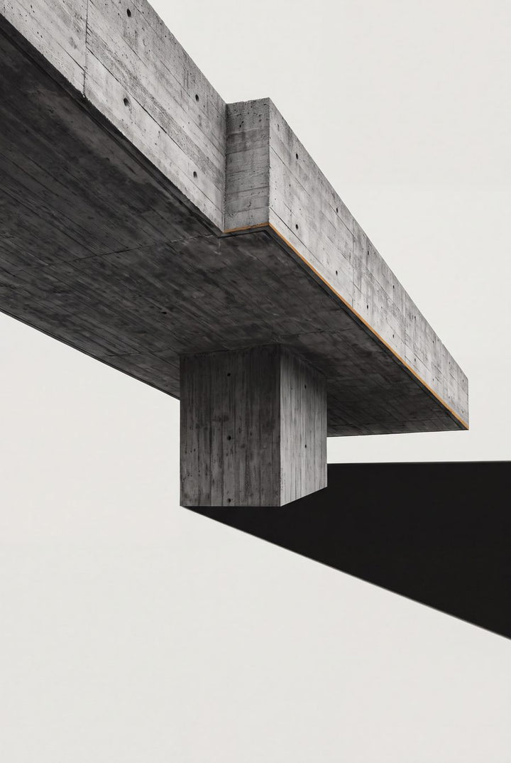 Formwork & Bloom — Brutalist Concrete 3-Piece Wall Art Set by Brutalist Bloom