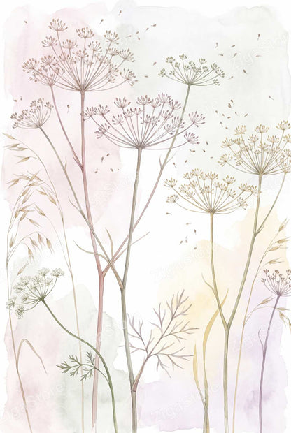 Fennel Hollow Pressings — Pressed Botanical 3-Print Kitchen Set by Pressed Petal — print preview (watermarked)