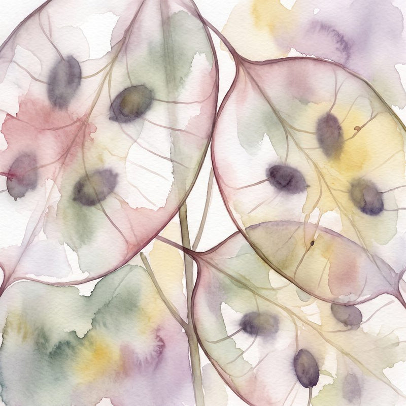 Silverpod Honesty, Backlit | Pressed Botanical Printable Wall Art Print by Pressed Petal — print preview shown framed at true scale in an illustrated room preview