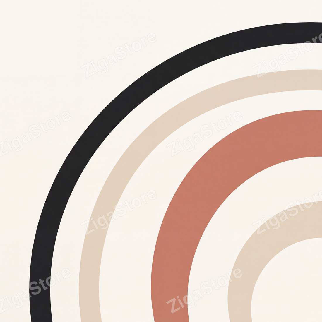 Slow Tide Rings | Abstract Minimal Printable Wall Art Print by Form & Field — print preview (watermarked)
