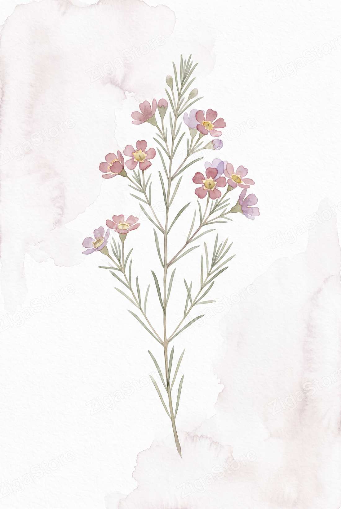 Pressed Botanical Gallery Wall Set | 3 Printable Boho Prints by Pressed Petal — print preview (watermarked)