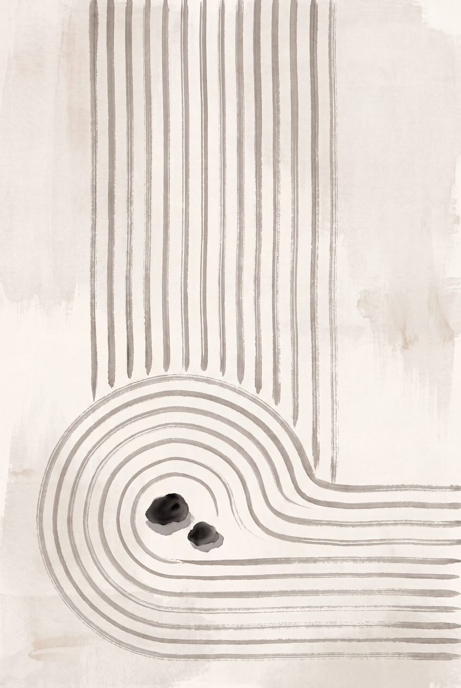 Suna Hush Japandi Gallery Wall Set — 3 Printable Wabi-Sabi Prints by Quiet North — print preview