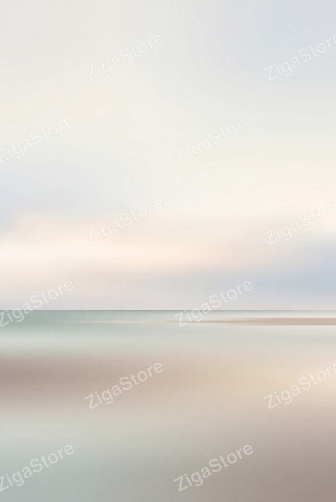 First Light Horizon | Coastal Calm Printable Wall Art Print by Driftwood & Dune Studio — print preview (watermarked)