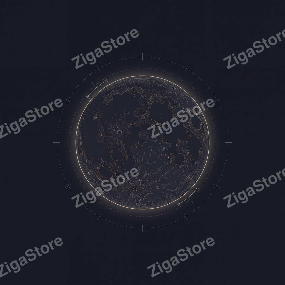 Drowned Light Dark Celestial Star Map Set — 3 Printable Prints by Nocturne Press — print preview (watermarked)