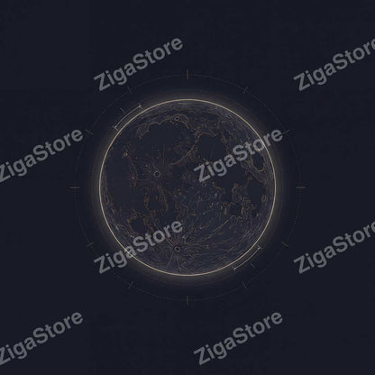 Drowned Light Dark Celestial Star Map Set — 3 Printable Prints by Nocturne Press — print preview (watermarked)