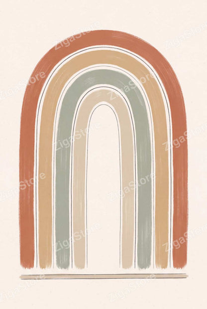 Sunrise Strata Boho Gallery Wall Set by Saffron & Sage — print preview (watermarked)