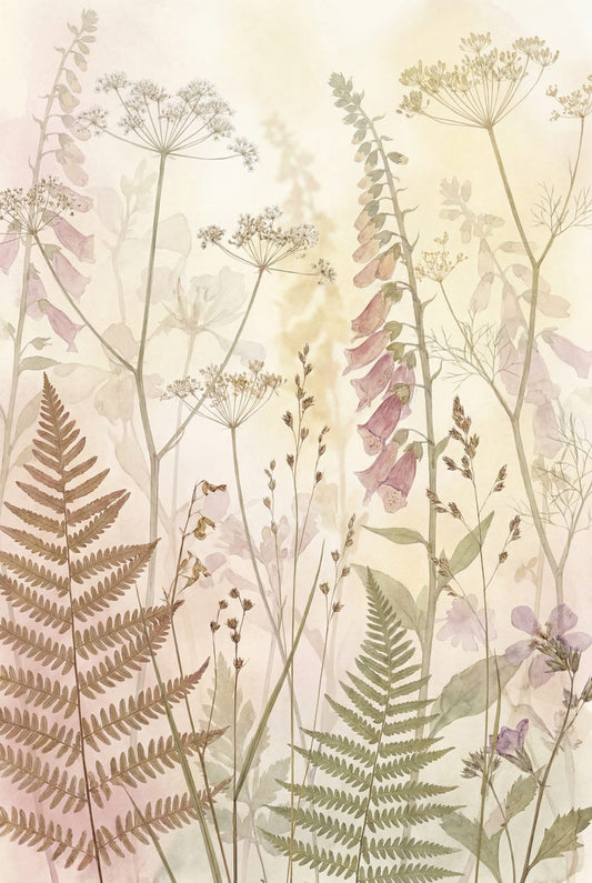 Hazewood Fern Meadow | Pressed Botanical Printable Wall Art Print by Pressed Petal — print preview
