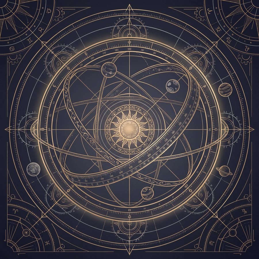 Brasswork Heavens — Dark Celestial 3-Piece Printable Wall Art Set by Nocturne Press — print preview