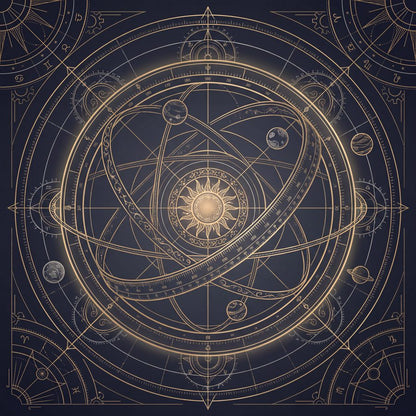 Brasswork Heavens — Dark Celestial 3-Piece Printable Wall Art Set by Nocturne Press — print preview