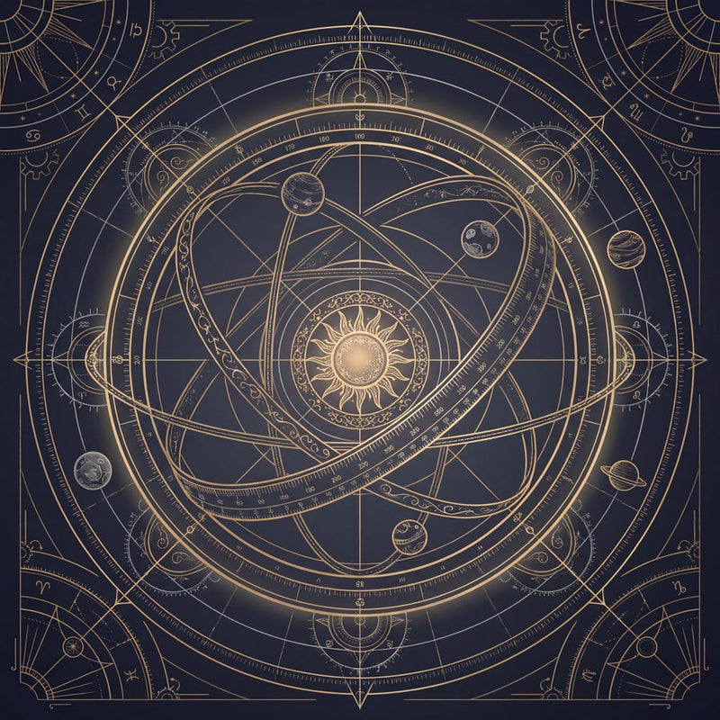 Brasswork Heavens — Dark Celestial 3-Piece Printable Wall Art Set by Nocturne Press — print preview shown framed at true scale in an illustrated room preview
