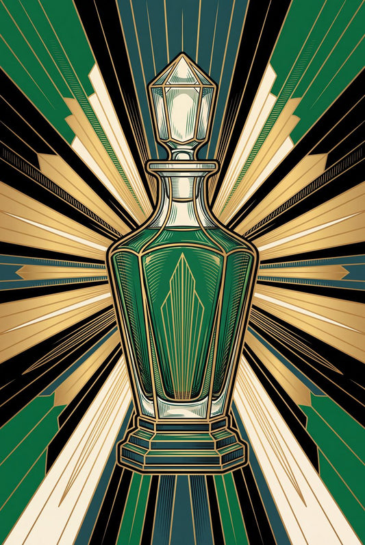 The Emerald Decanter | Art Deco Maximal Printable Wall Art Print by Marrow & Gold — print preview