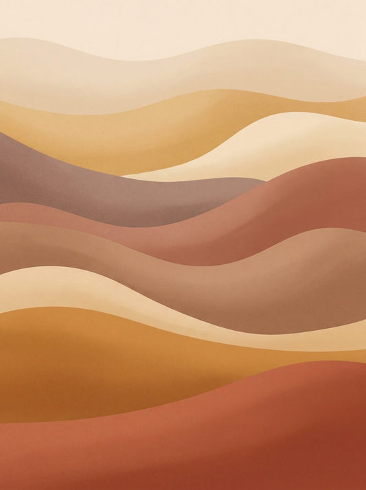 Layered Dunes | Desert Terracotta Printable Wall Art Print by Dune & Clay — print preview