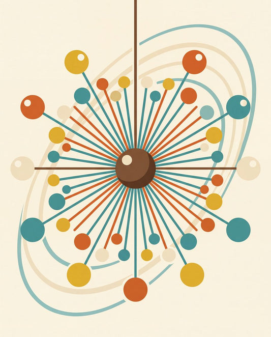 Sputnik Bloom | Mid-Century Modern Printable Wall Art Print by Atlas & Oak — print preview