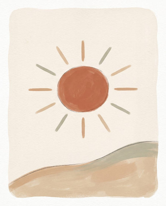 Terracotta Daybreak | Boho Neutral Printable Wall Art Print by Saffron & Sage — print preview