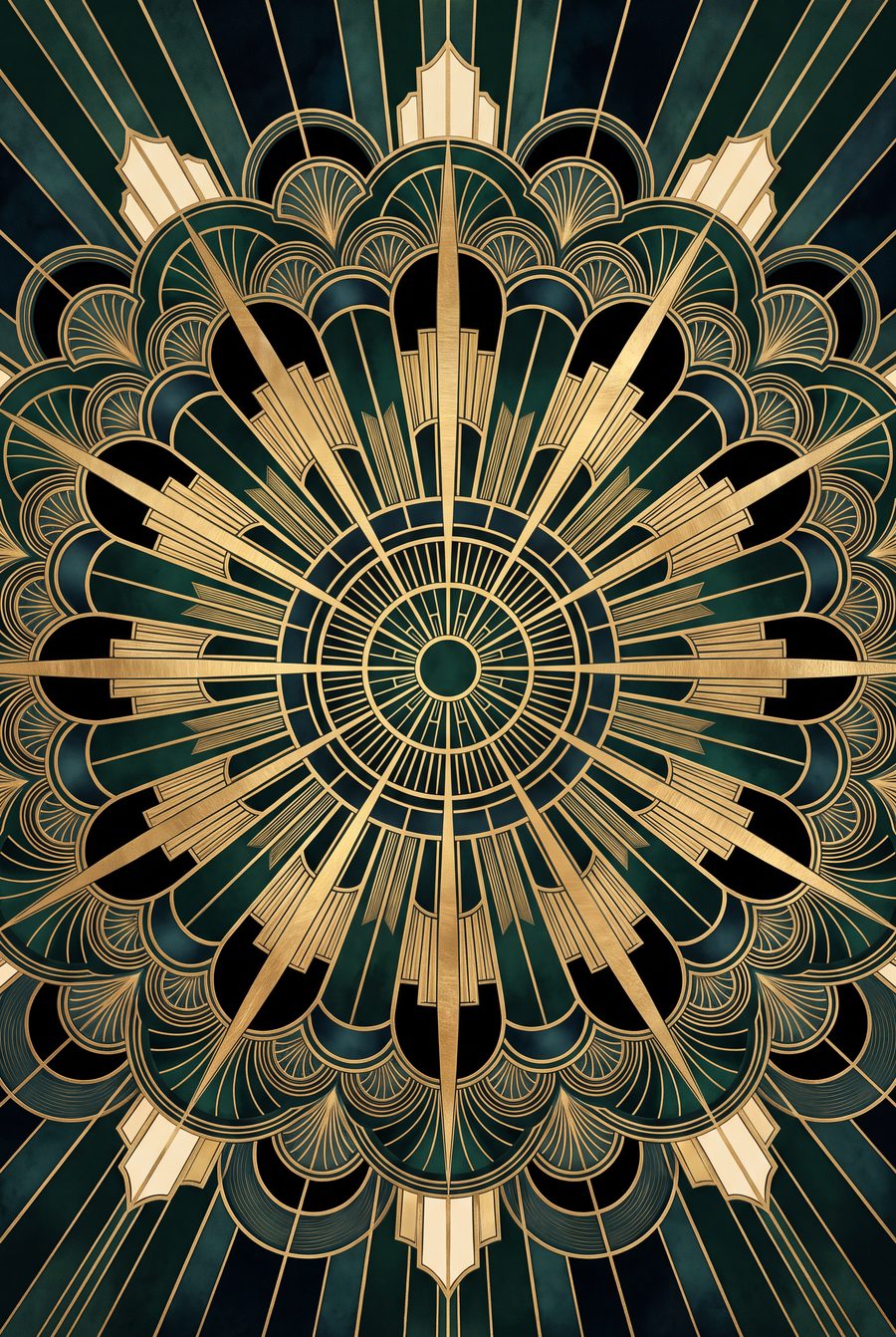 Gilded Reverie Art Deco Gallery Wall Set | 3 Printable Prints by Marrow & Gold — print preview