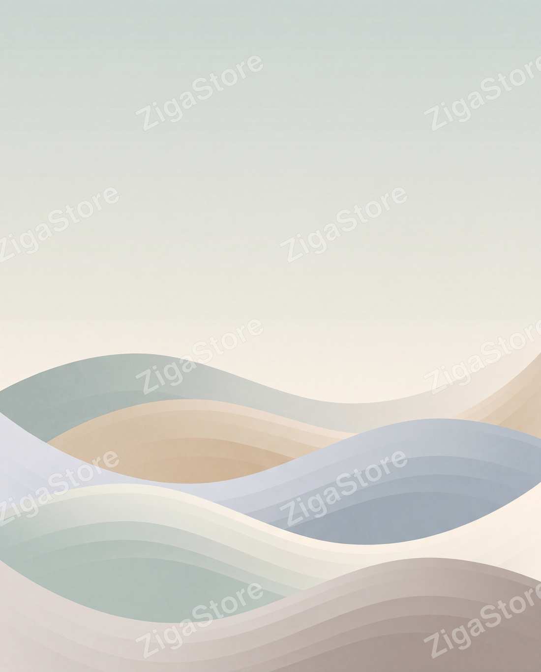 Sleepy Swell | Coastal Calm Printable Wall Art Print by Driftwood & Dune Studio — print preview (watermarked)