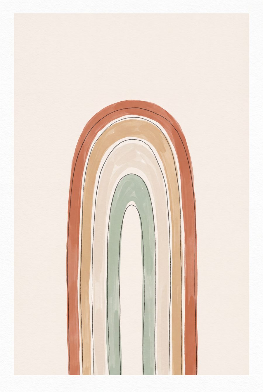 Layered Arches | Boho Neutral Printable Wall Art Print by Saffron & Sage — print preview