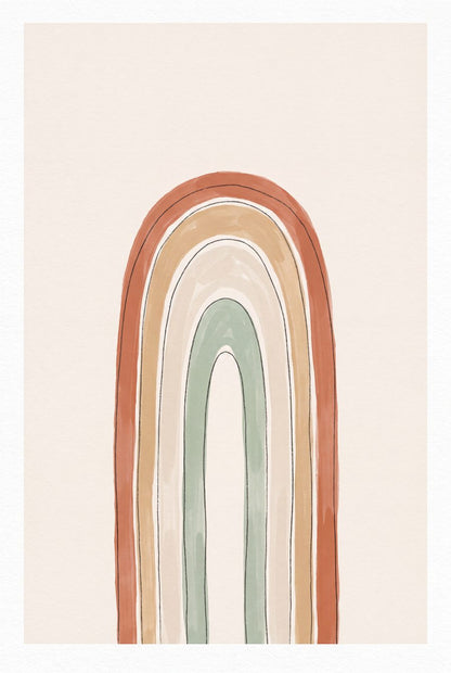 Layered Arches | Boho Neutral Printable Wall Art Print by Saffron & Sage — print preview