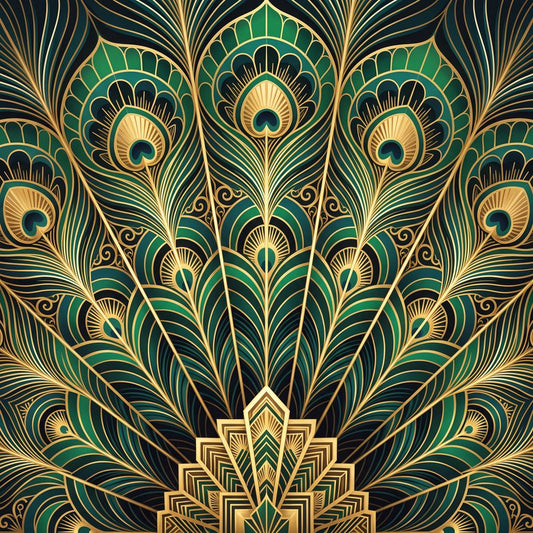 Plume Royale | Art Deco Maximal Printable Wall Art Print by Marrow & Gold — print preview
