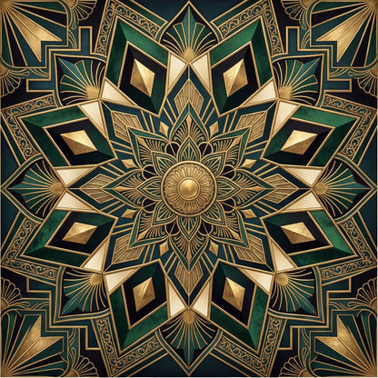 Gilded Symmetry | Art Deco Maximal Printable Wall Art Print by Marrow & Gold — print preview