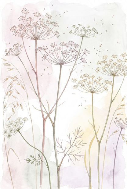 Fennel Hollow Pressings — Pressed Botanical 3-Print Kitchen Set by Pressed Petal — print preview