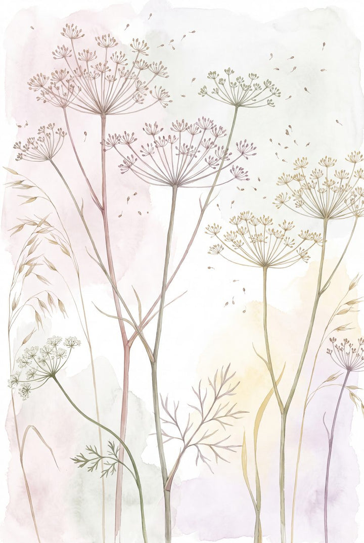 Fennel Hollow Pressings — Pressed Botanical 3-Print Kitchen Set by Pressed Petal