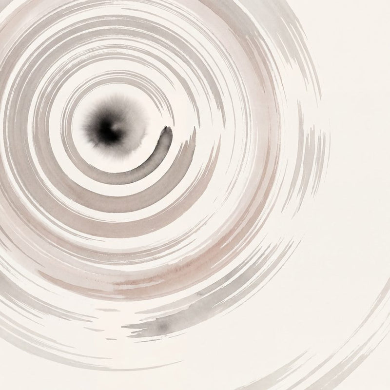 Slow Water Rings | Japandi Printable Wall Art Print by Quiet North — print preview shown framed at true scale in an illustrated room preview