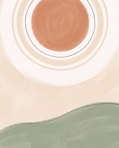 Boho Neutral Wall Art Set of 3 | Terracotta Sun, Arches & Landforms Printable Gallery Wall by Saffron & Sage — print preview