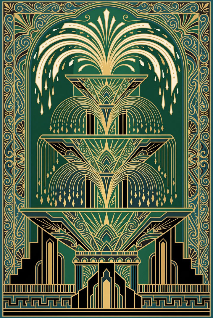 Vermeil Atrium Art Deco Gallery Wall Set | 3 Printable Prints by Marrow & Gold