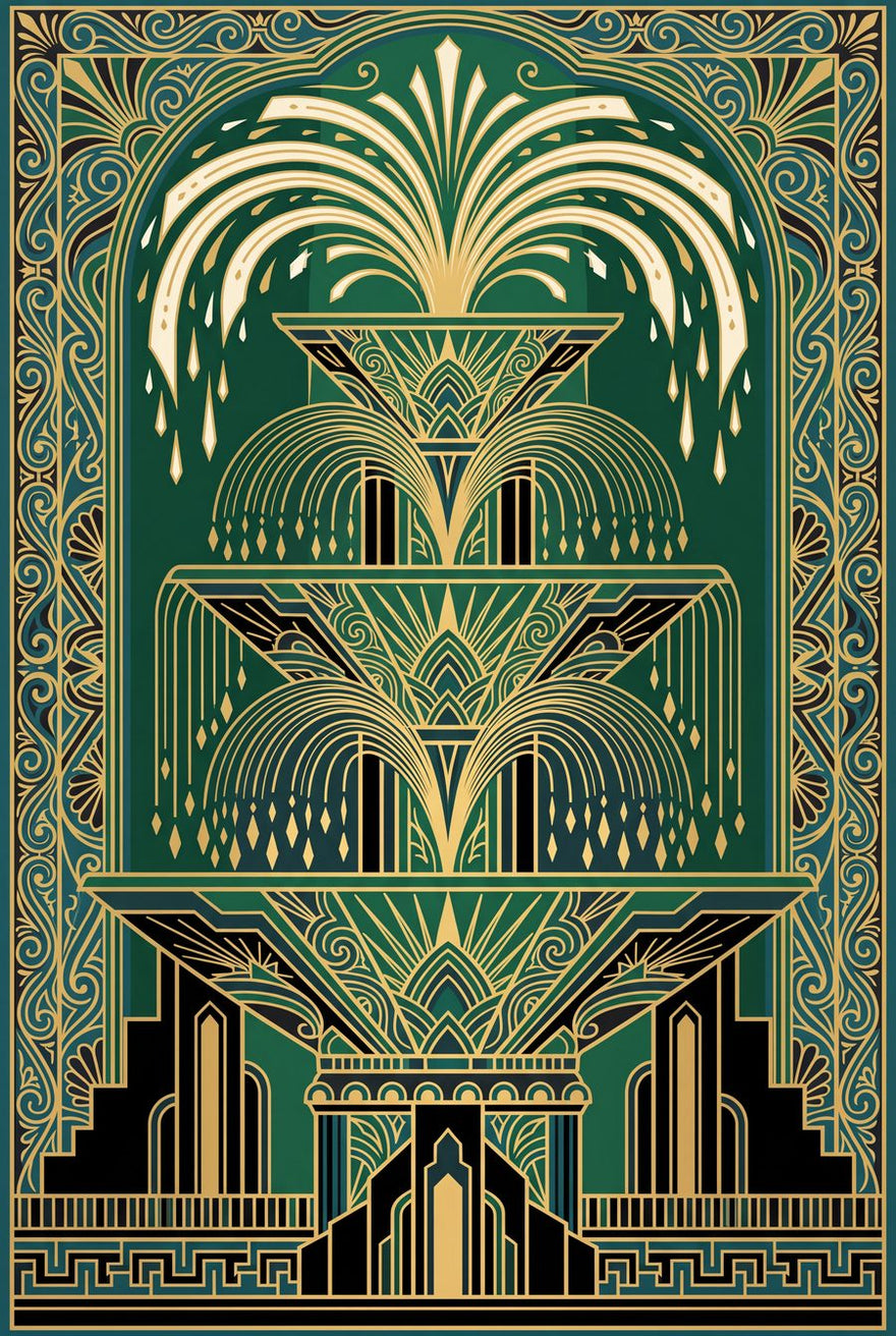 Vermeil Atrium Art Deco Gallery Wall Set | 3 Printable Prints by Marrow & Gold