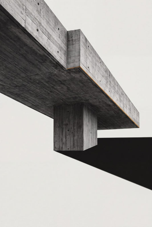 Cantilever Overhang | Concrete Brutalist Printable Wall Art Print by Brutalist Bloom — print preview