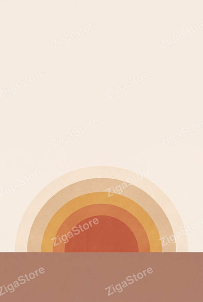 Desert Terracotta Gallery Wall Set | 2 Printable Boho Prints by Dune & Clay — print preview (watermarked)