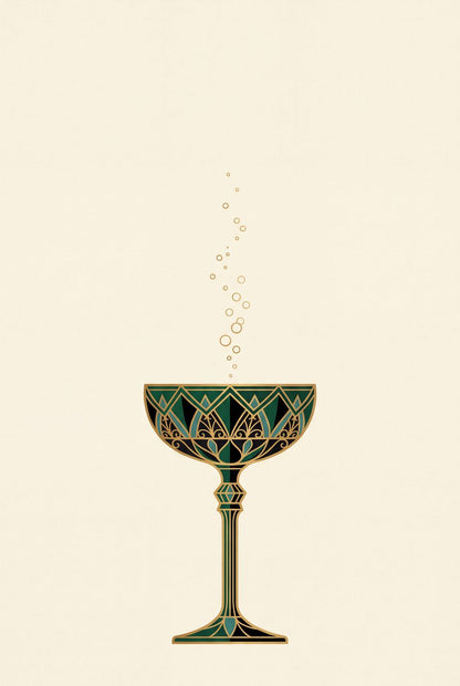 The Emerald Soirée Suite — Art Deco Gatsby Dining Wall Art Set of 3 by Marrow & Gold — print preview