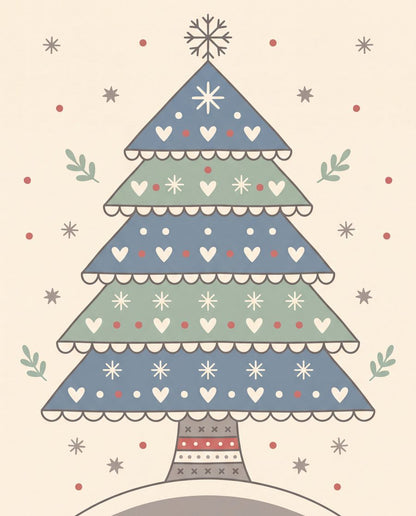 Lingonberry Hearth Folk Trio | 3 Scandi Christmas Wall Prints by Linden Row — print preview