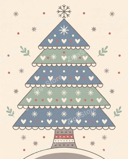 Lingonberry Hearth Folk Trio | 3 Scandi Christmas Wall Prints by Linden Row — print preview (watermarked)