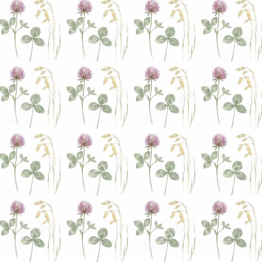 Harebell & Wild-Lace Pressings | 3 Pressed Botanical Nursery Prints by Pressed Petal — print preview (watermarked)