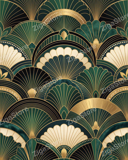Gilded Reverie Art Deco Gallery Wall Set | 3 Printable Prints by Marrow & Gold — print preview (watermarked)