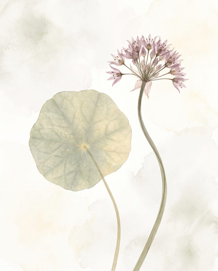 Fennel Hollow Pressings — Pressed Botanical 3-Print Kitchen Set by Pressed Petal — print preview